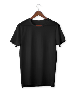 Black Color Cotton T-Shirt For Men