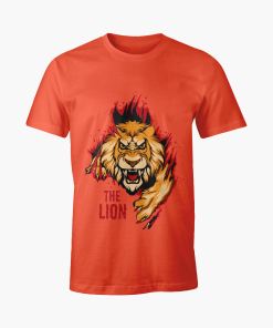 The Lion Printed Short Sleeve T-Shirt – Casual and Comfortable